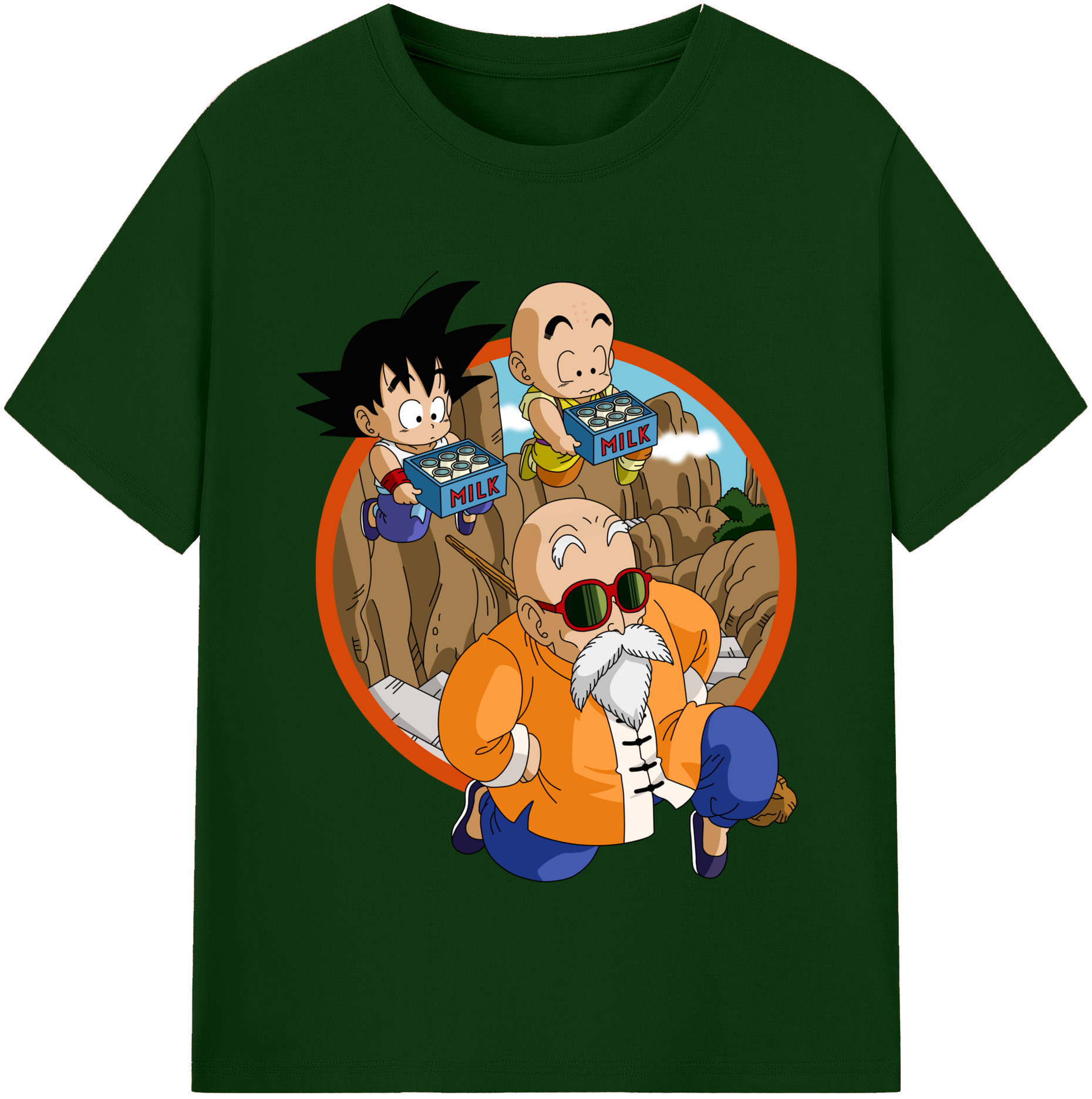 （画像用） ドラゴンボール 亀仙人（かめせんにん） DRAGON BALL Master Roshi Kame Sennin 綿100％半袖Tシャツ（フロントプリント）